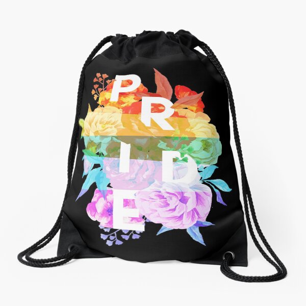 Floral Pride Drawstring Bag