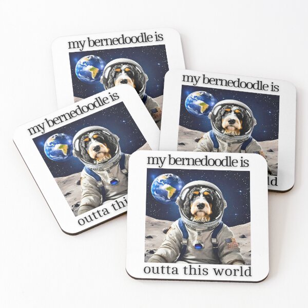 Item preview, Outta This World Bernedoodle Astronaut – Cute Space Dog Design designed and sold by Fredster1966.