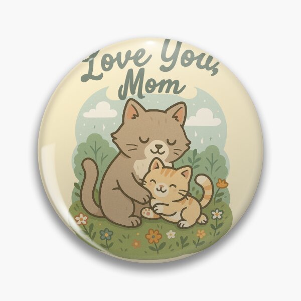 Item preview, Love You Mom – Cute Cat Mother’s Day Gift Design designed and sold by Patternicity.