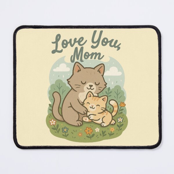 Item preview, Love You Mom – Cute Cat Mother’s Day Gift Design designed and sold by Patternicity.