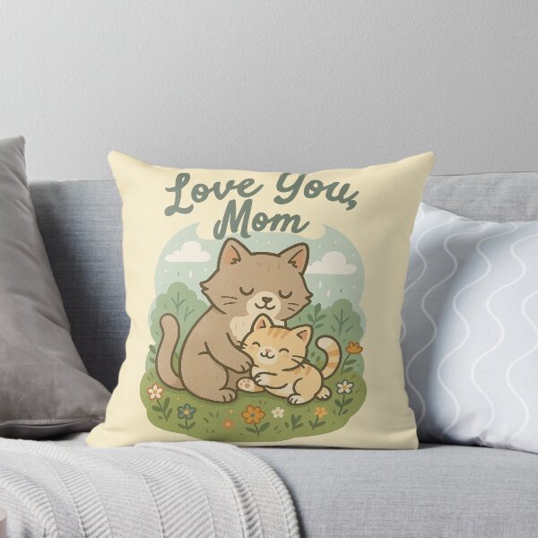Item preview, Love You Mom – Cute Cat Mother’s Day Gift Design designed and sold by Patternicity.