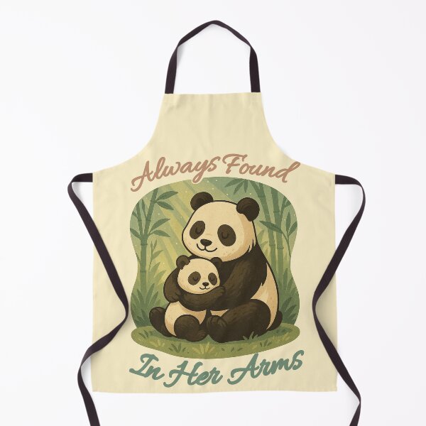 Item preview, Always Found in Her Arms – Panda Mom and Baby Illustration designed and sold by Patternicity.