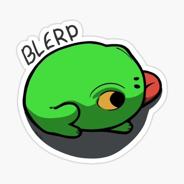 Blerp Frog – Weirdly Cute Amphibian Sticker