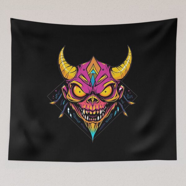 Item preview, Punk Demon Skull Head – Horror Graffiti Monster designed and sold by UNK-Fatigues.