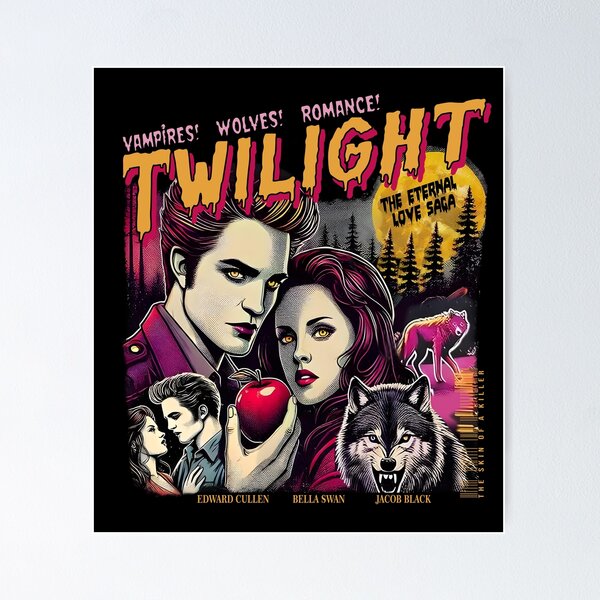 Item preview, Retro Twilight Saga Robert Pattinson Fan Art Valentine Gift For Book Lovers designed and sold by Doveballs.