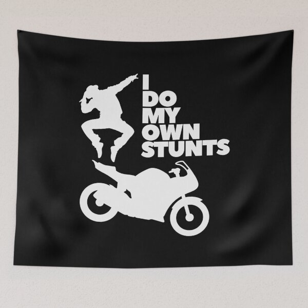 Item preview, I Do My Own Stunts – Biker Crash Joke designed and sold by UNK-Fatigues.