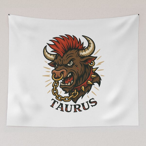 Item preview, Taurus Zodiac Bull – Punk Goth Horoscope designed and sold by UNK-Fatigues.