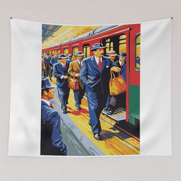Item preview, The atmosphere of the train station during rush hour. designed and sold by Whose-sweat.