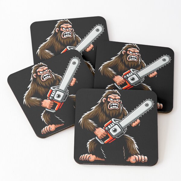 Item preview, Sasquatch Chainsaw designed and sold by Funny Vintage Stickers And T-Shirts.