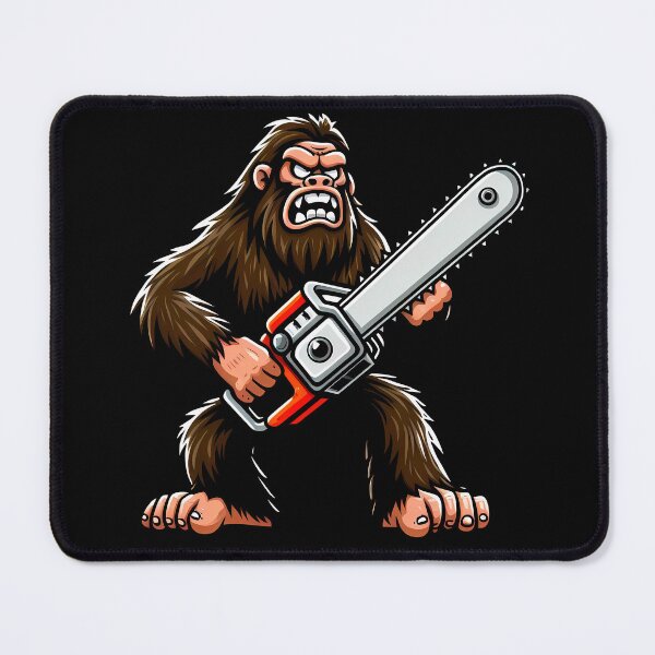 Item preview, Sasquatch Chainsaw designed and sold by Funny Vintage Stickers And T-Shirts.