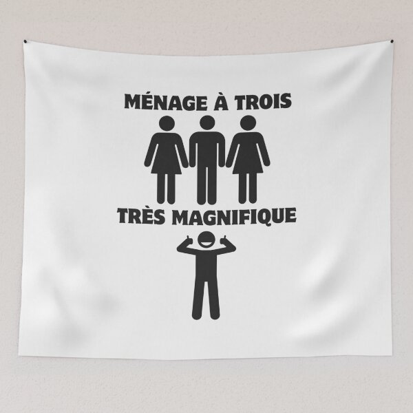 Item preview, Ménage à Trois Très Magnifique – Threesome Humor designed and sold by UNK-Fatigues.