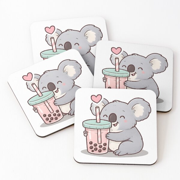 Item preview, "Boba Love" Koala Sticker & Apparel – Sip, Smile, Repeat! designed and sold by ballcraze.