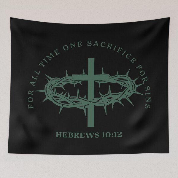 Item preview, Hebrews 10:12 - bible verse designed and sold by MoriaStore.