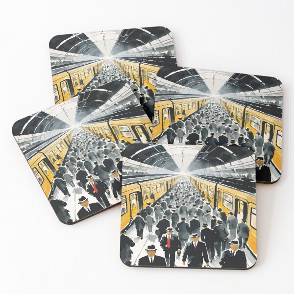 Item preview, The atmosphere of the train station during rush hour. designed and sold by Whose-sweat.