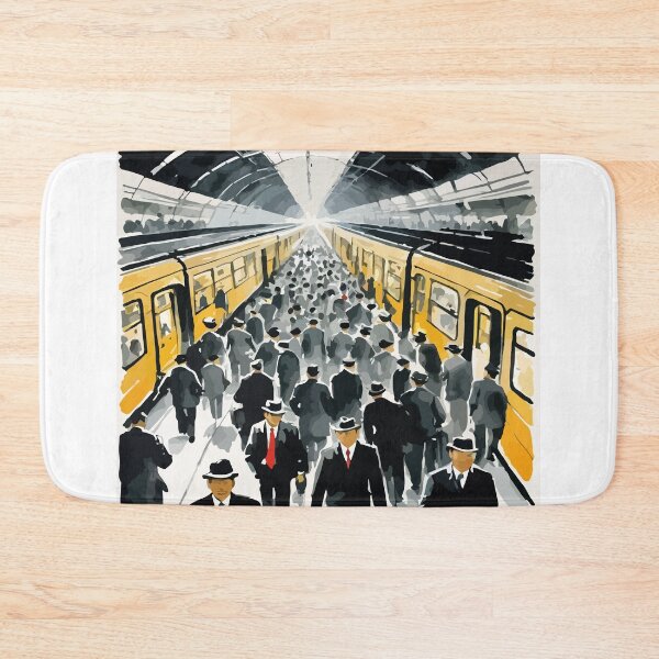 Item preview, The atmosphere of the train station during rush hour. designed and sold by Whose-sweat.