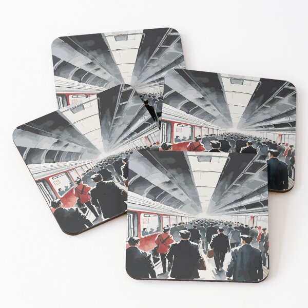 Item preview, The atmosphere of the train station during rush hour. designed and sold by Whose-sweat.