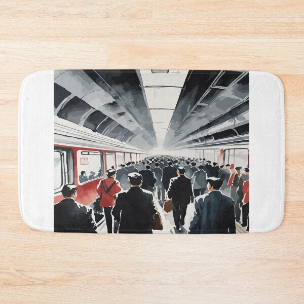 Item preview, The atmosphere of the train station during rush hour. designed and sold by Whose-sweat.