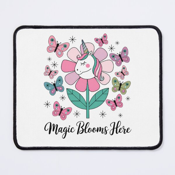 Item preview, Cute Unicorn Flower Garden with Colorful Butterflies designed and sold by Taans-Creation.