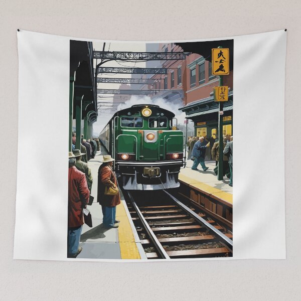 Item preview, The atmosphere of the train station during rush hour. designed and sold by Whose-sweat.