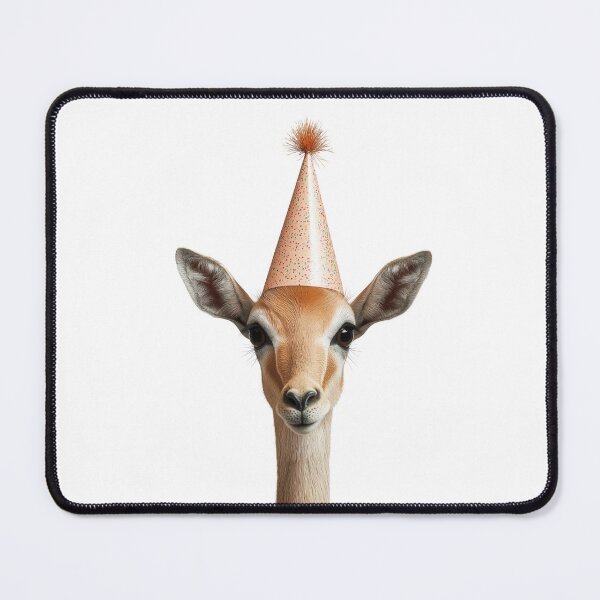 Item preview, Funny Gazelle Wearing Birthday Party Hat designed and sold by LazyOwlStore.