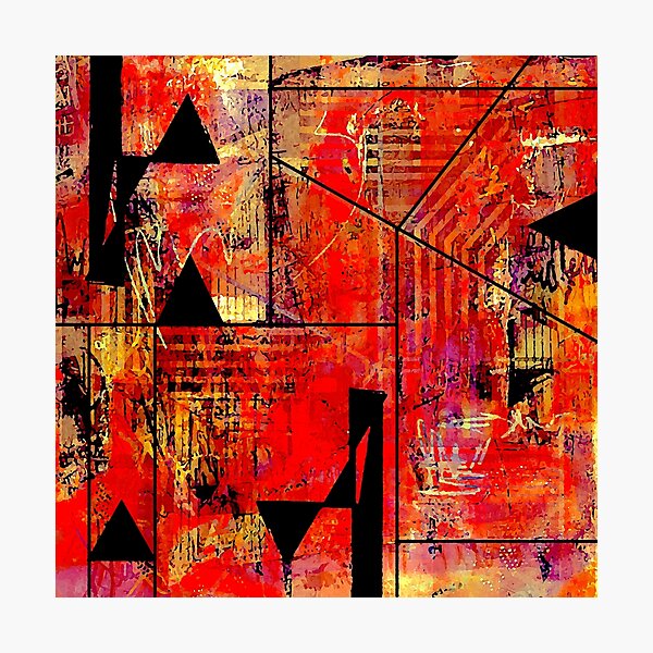 Item preview, Red Textured Abstract designed and sold by ViaARTfactory.