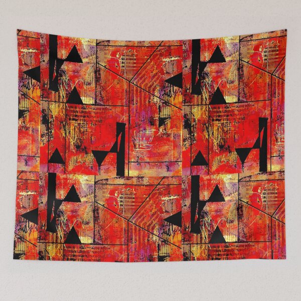 Item preview, Red Textured Abstract designed and sold by ViaARTfactory.