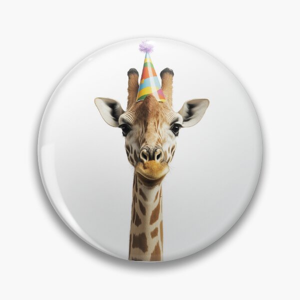 Item preview, Funny Giraffe Wearing Birthday Party Hat designed and sold by LazyOwlStore.