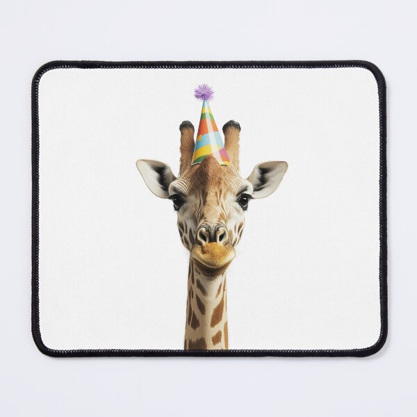 Item preview, Funny Giraffe Wearing Birthday Party Hat designed and sold by LazyOwlStore.