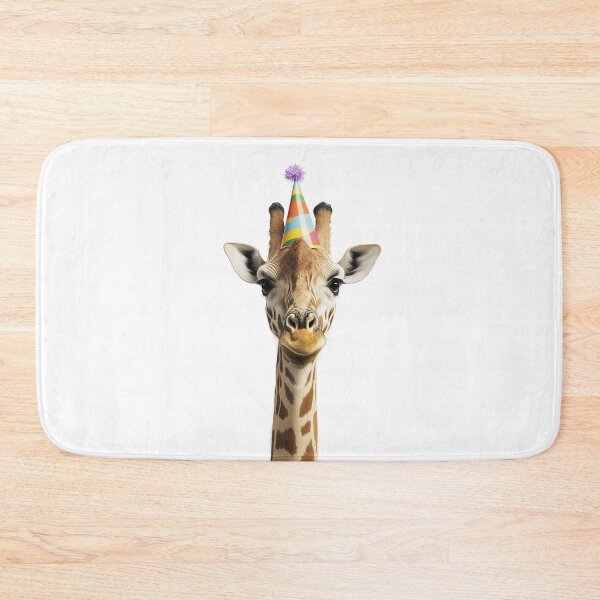 Item preview, Funny Giraffe Wearing Birthday Party Hat designed and sold by LazyOwlStore.