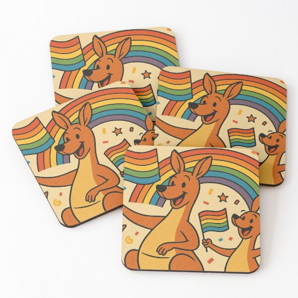 Item preview, Funny kangaroos celebrate Pride Month designed and sold by Mauswohn.