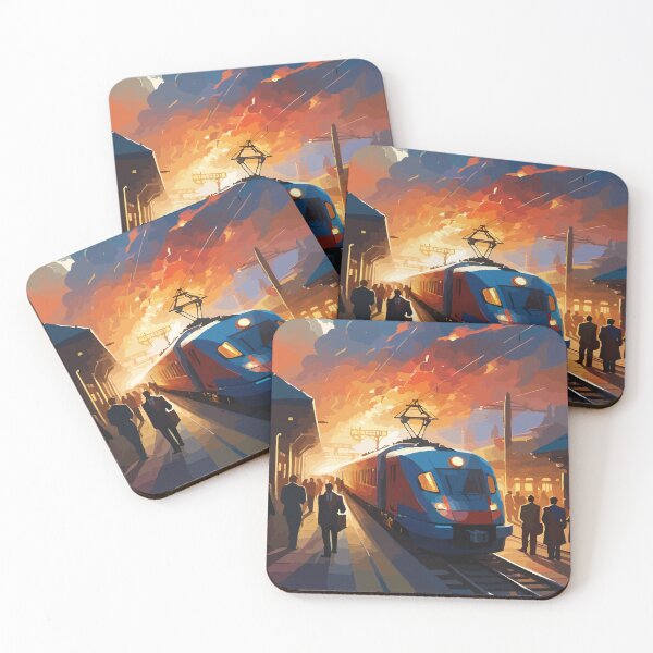 Item preview, The atmosphere of the train station during rush hour. designed and sold by Whose-sweat.