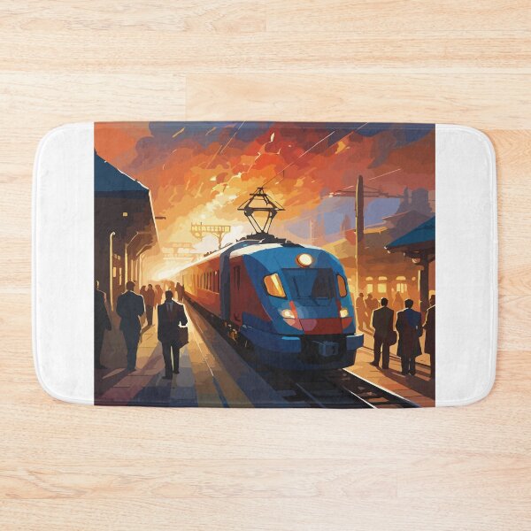 Item preview, The atmosphere of the train station during rush hour. designed and sold by Whose-sweat.