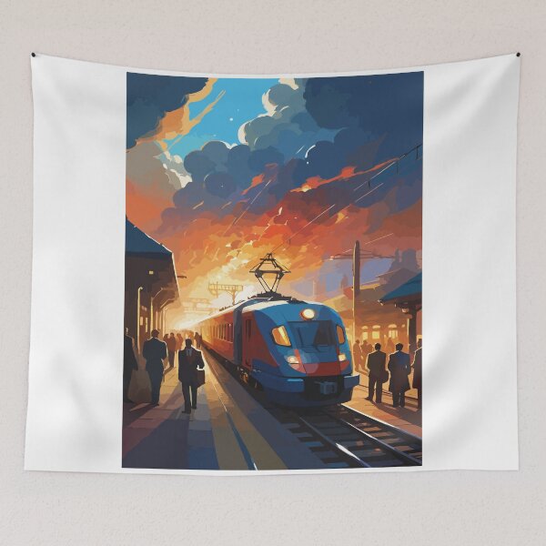 Item preview, The atmosphere of the train station during rush hour. designed and sold by Whose-sweat.