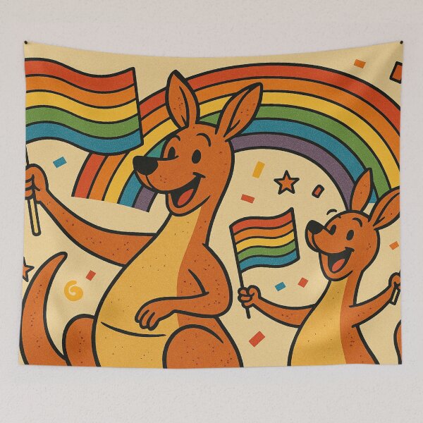 Item preview, Funny kangaroos celebrate Pride Month designed and sold by Mauswohn.
