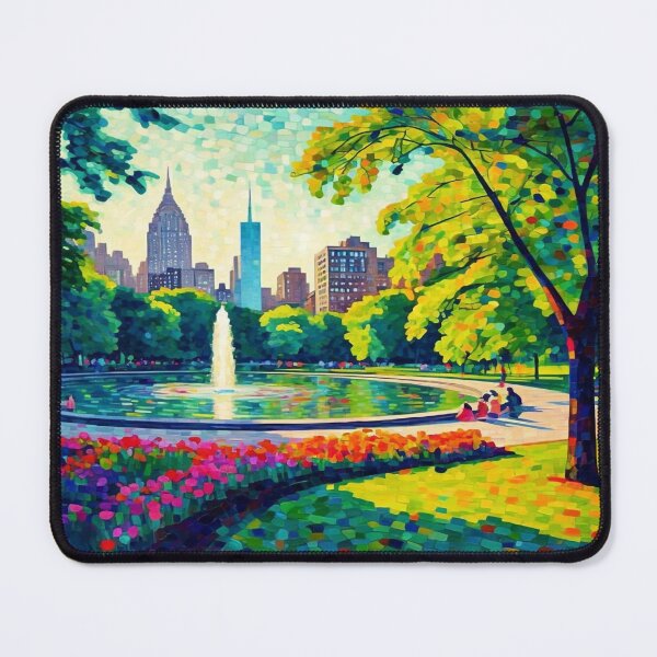 Item preview, Fountain Landscape by the Park designed and sold by brentwooddsgn.