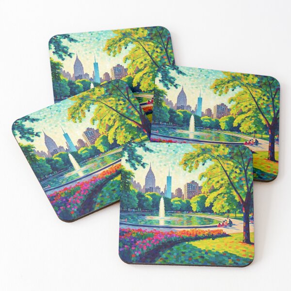 Item preview, Fountain Landscape by the Park designed and sold by brentwooddsgn.