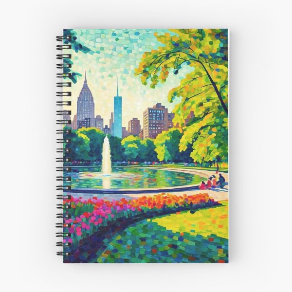Item preview, Fountain Landscape by the Park designed and sold by brentwooddsgn.