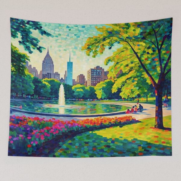 Item preview, Fountain Landscape by the Park designed and sold by brentwooddsgn.