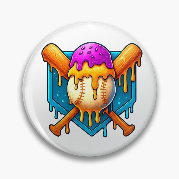 Item preview, Melting Ice Cream Baseball Funny Crossover Sports Dessert Teens designed and sold by OleOleStore.