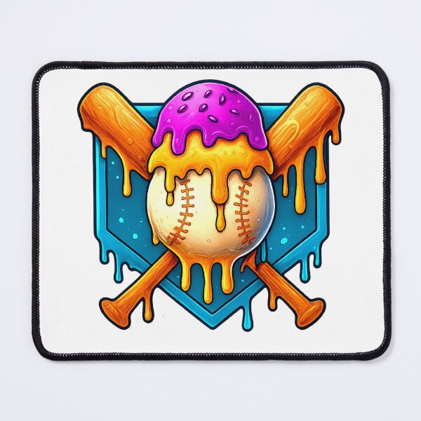 Item preview, Melting Ice Cream Baseball Funny Crossover Sports Dessert Teens designed and sold by OleOleStore.