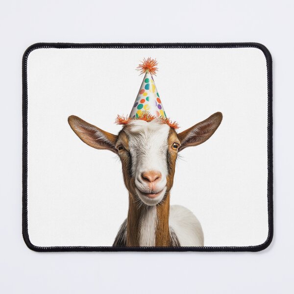 Item preview, Funny Goat Wearing Birthday Party Hat designed and sold by LazyOwlStore.