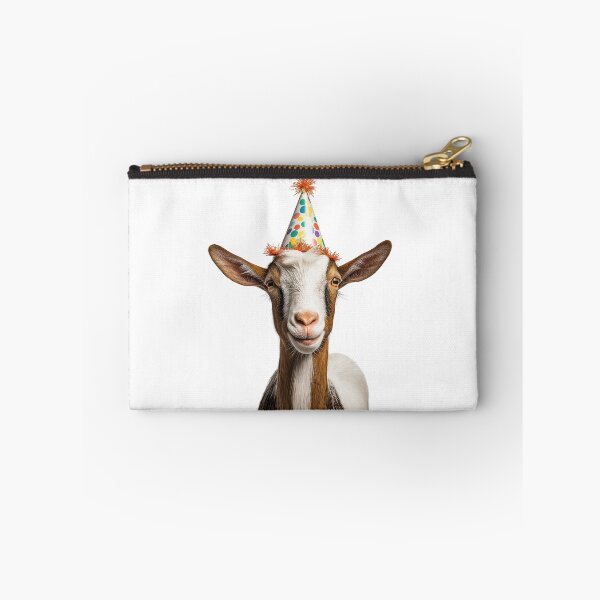 Item preview, Funny Goat Wearing Birthday Party Hat designed and sold by LazyOwlStore.