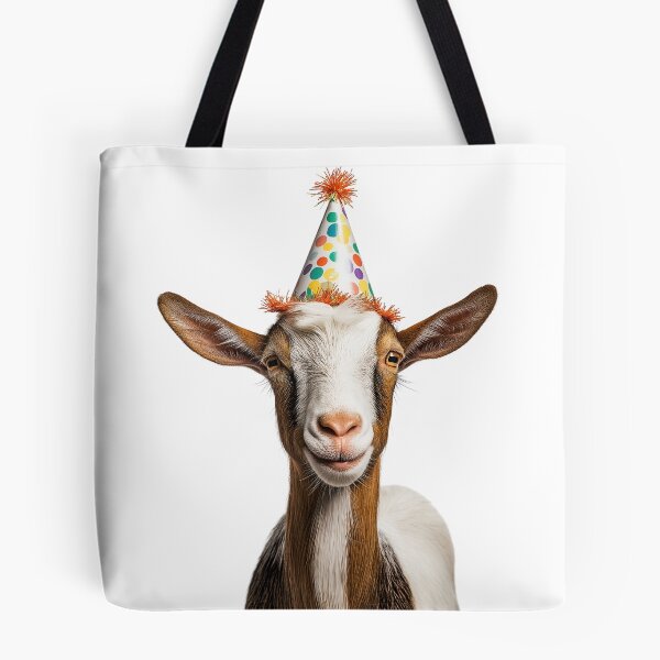 Item preview, Funny Goat Wearing Birthday Party Hat designed and sold by LazyOwlStore.