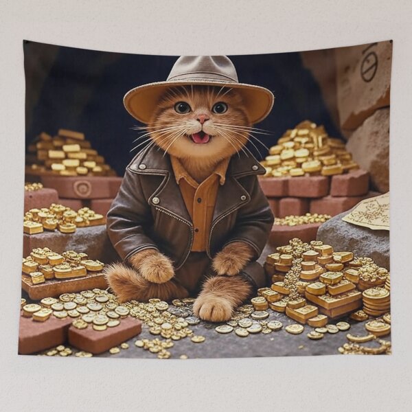 Item preview, Meow of Mystery: The Golden Cave Chronicles designed and sold by piakestore.