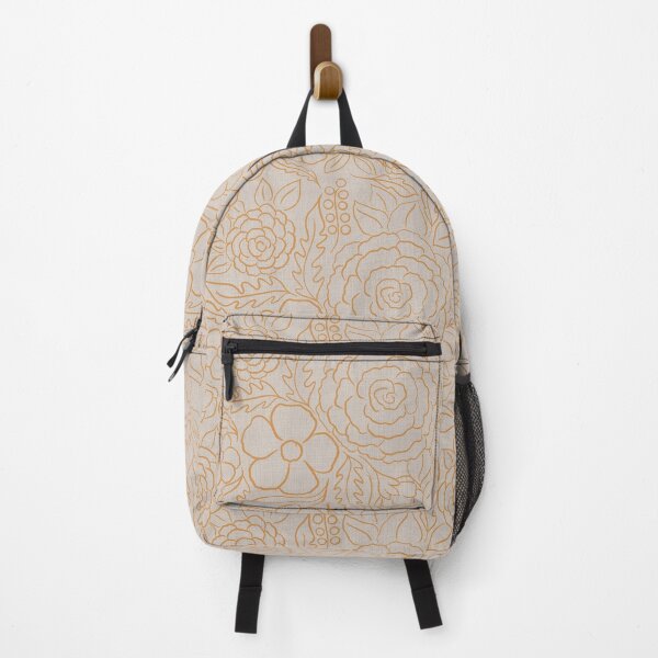 Item preview, Seamless Hand-Drawn Persian orange Floral Line Pattern designed and sold by DColourMuse.