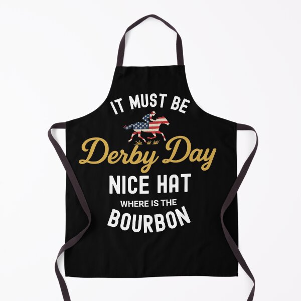 Artikelvorschau, Es muss Derby Day sein. Lustiges Bourbon-Zitat im Retro-Pferderennen entworfen und verkauft von OleOleStore.