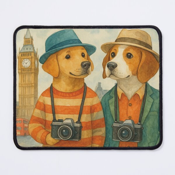 Item preview, Funny dogs travel to London designed and sold by Mauswohn.