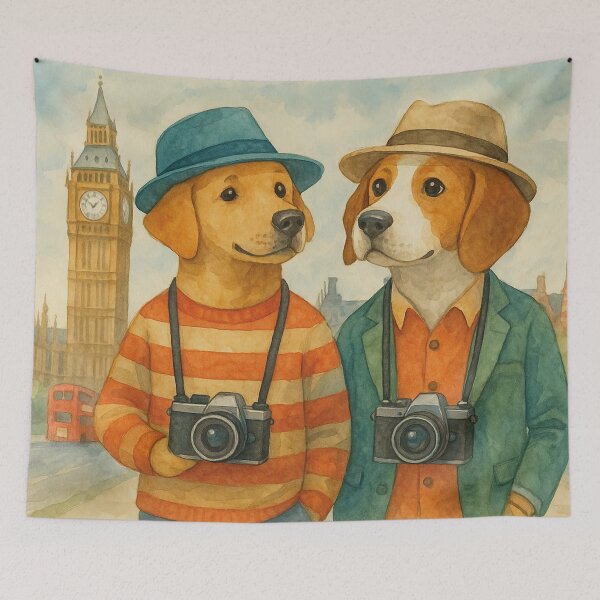 Item preview, Funny dogs travel to London designed and sold by Mauswohn.