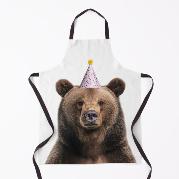 Item preview, Funny Grizzly bear Wearing Birthday Party Hat designed and sold by LazyOwlStore.