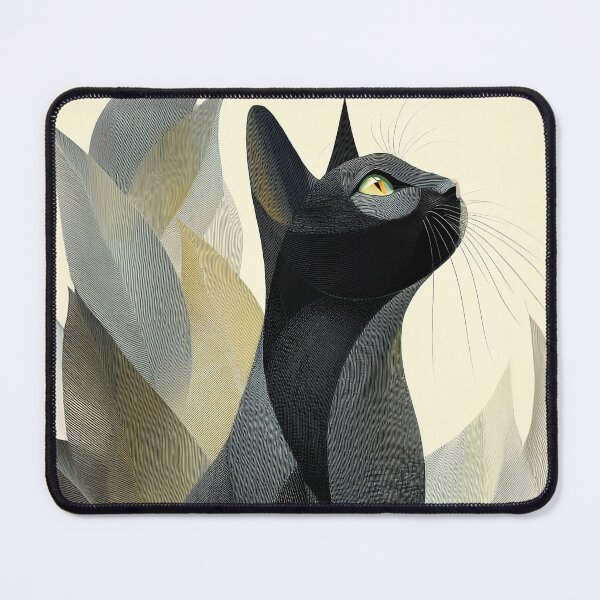 Item preview, Black cat and leaves - Modern Art designed and sold by sparsus.
